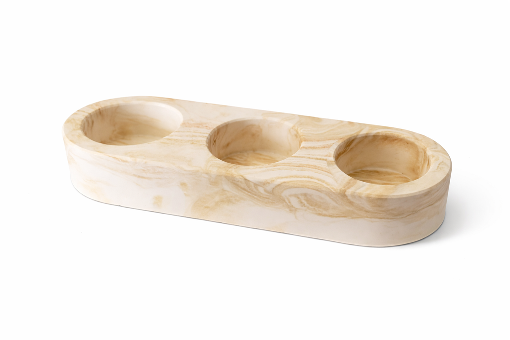 Eco Resin Triple T-Light Holder