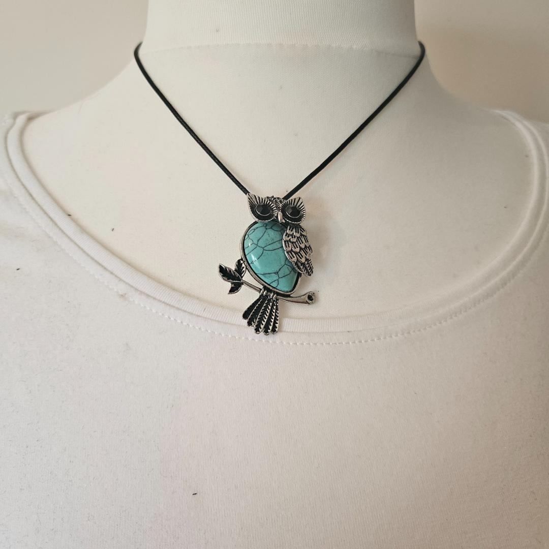 Owl Crystal Pendant Necklace