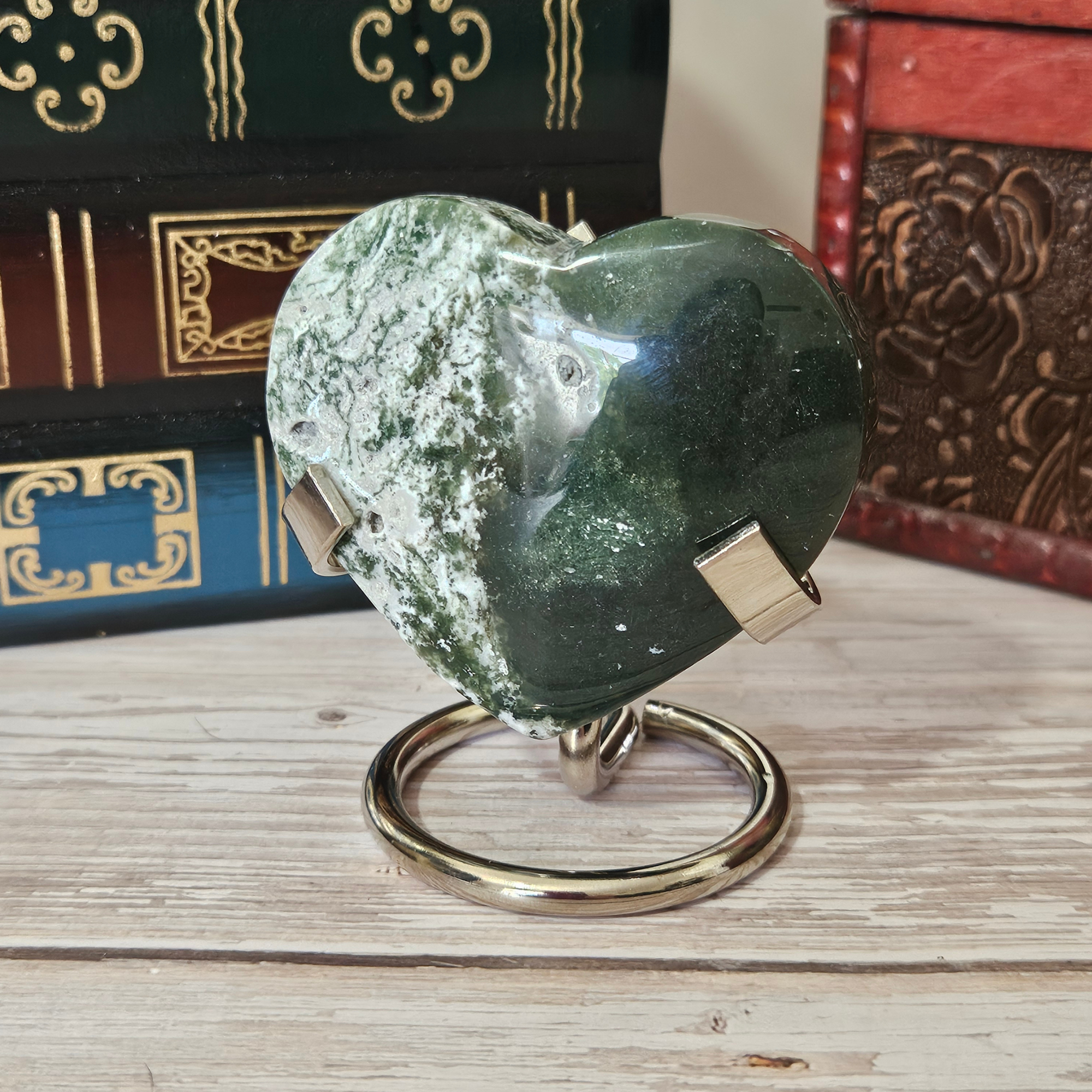 Moss Agate Heart