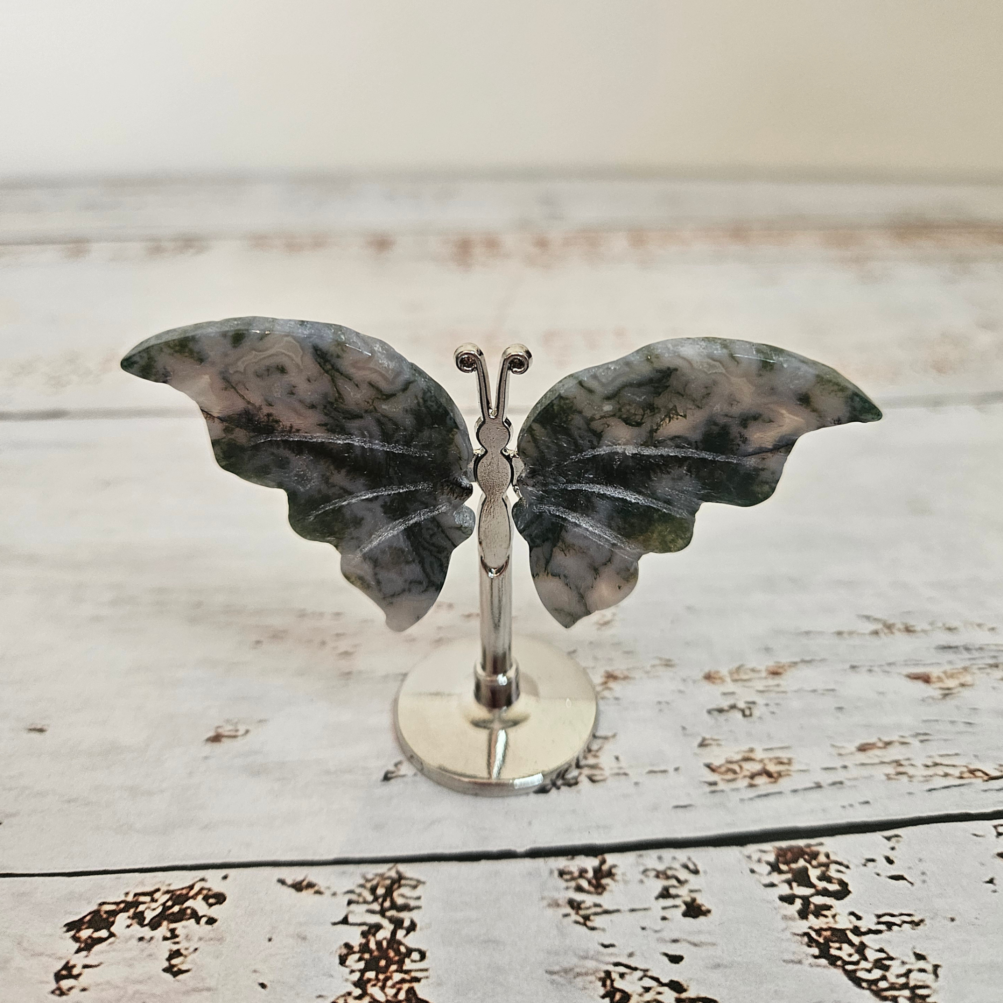 Moss Agate Butterfly