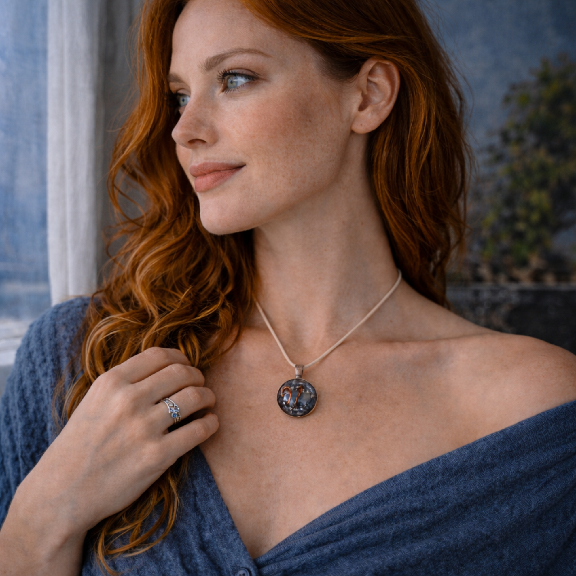 Handmade Orgonite Pendant – Amazonite & Metal Energy Blend