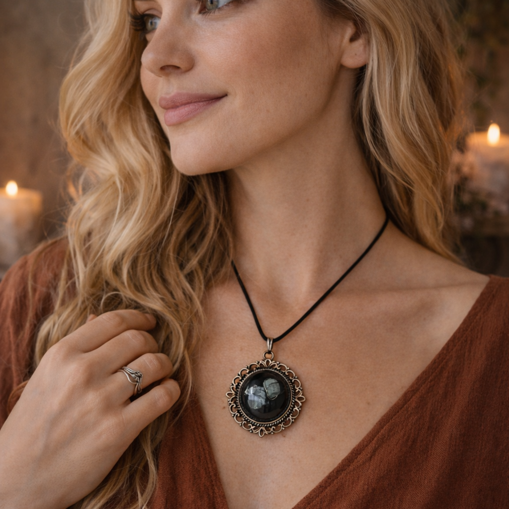 Handmade Amazonite Orgonite Pendant