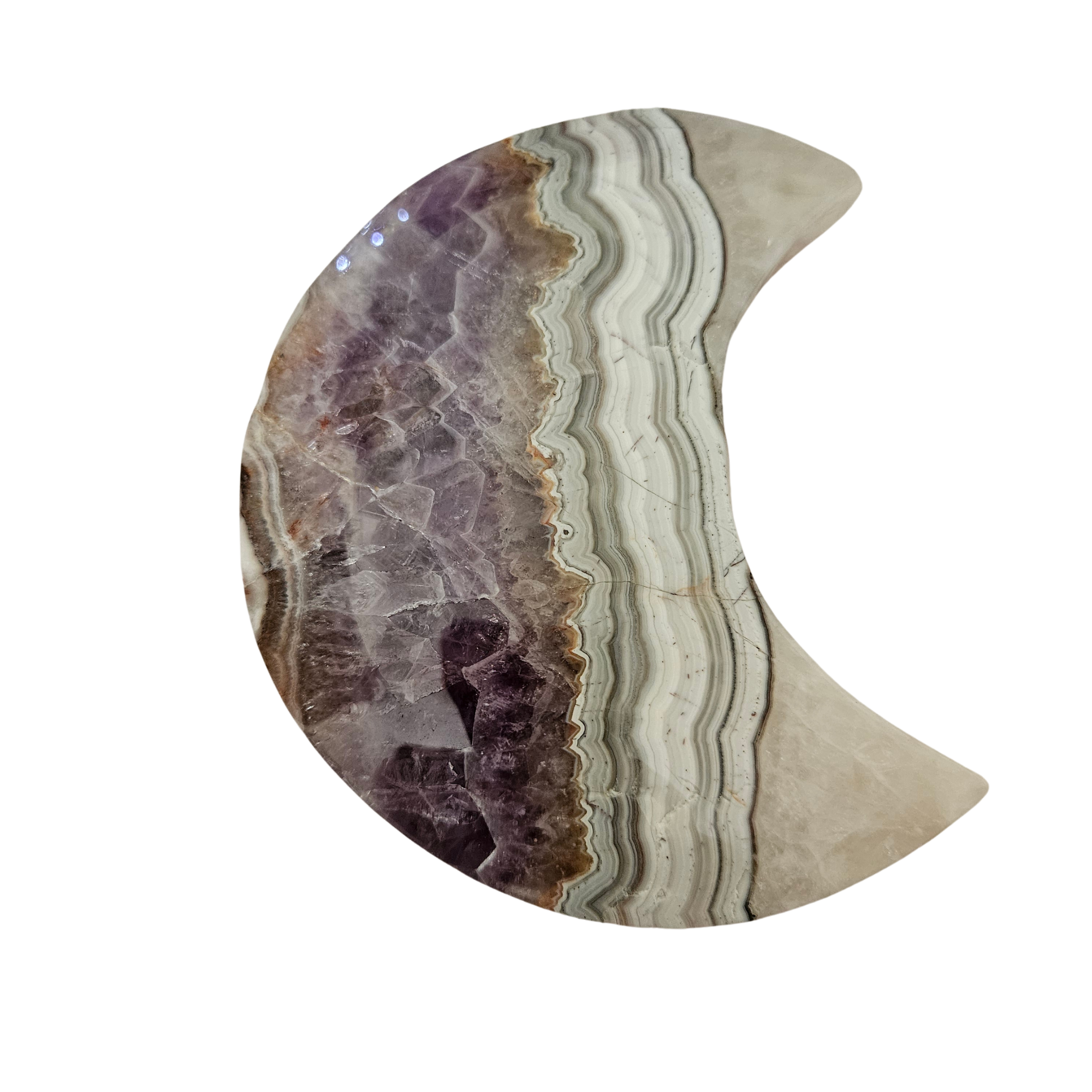 Dream Amethyst Crescent Moon with Stand