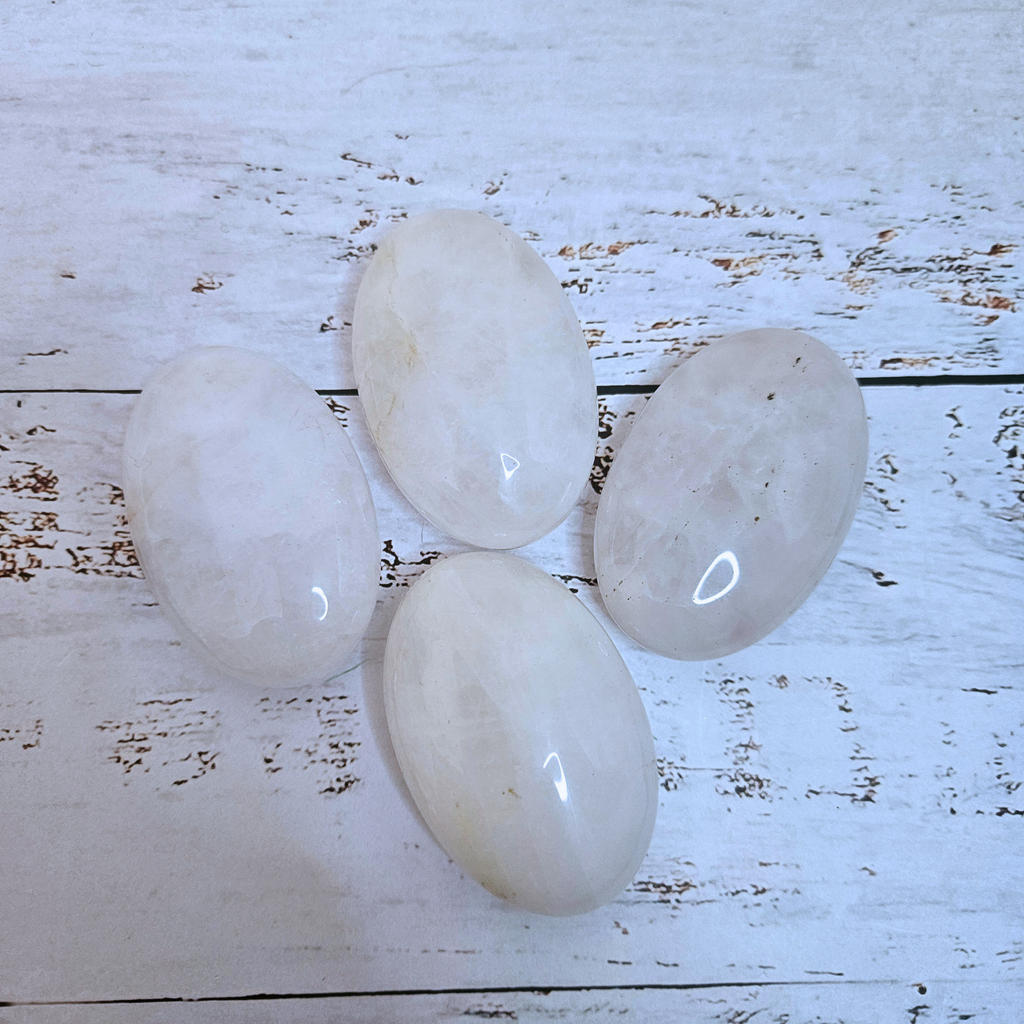 Milky Quartz Palm Stones Intuitively Chosen