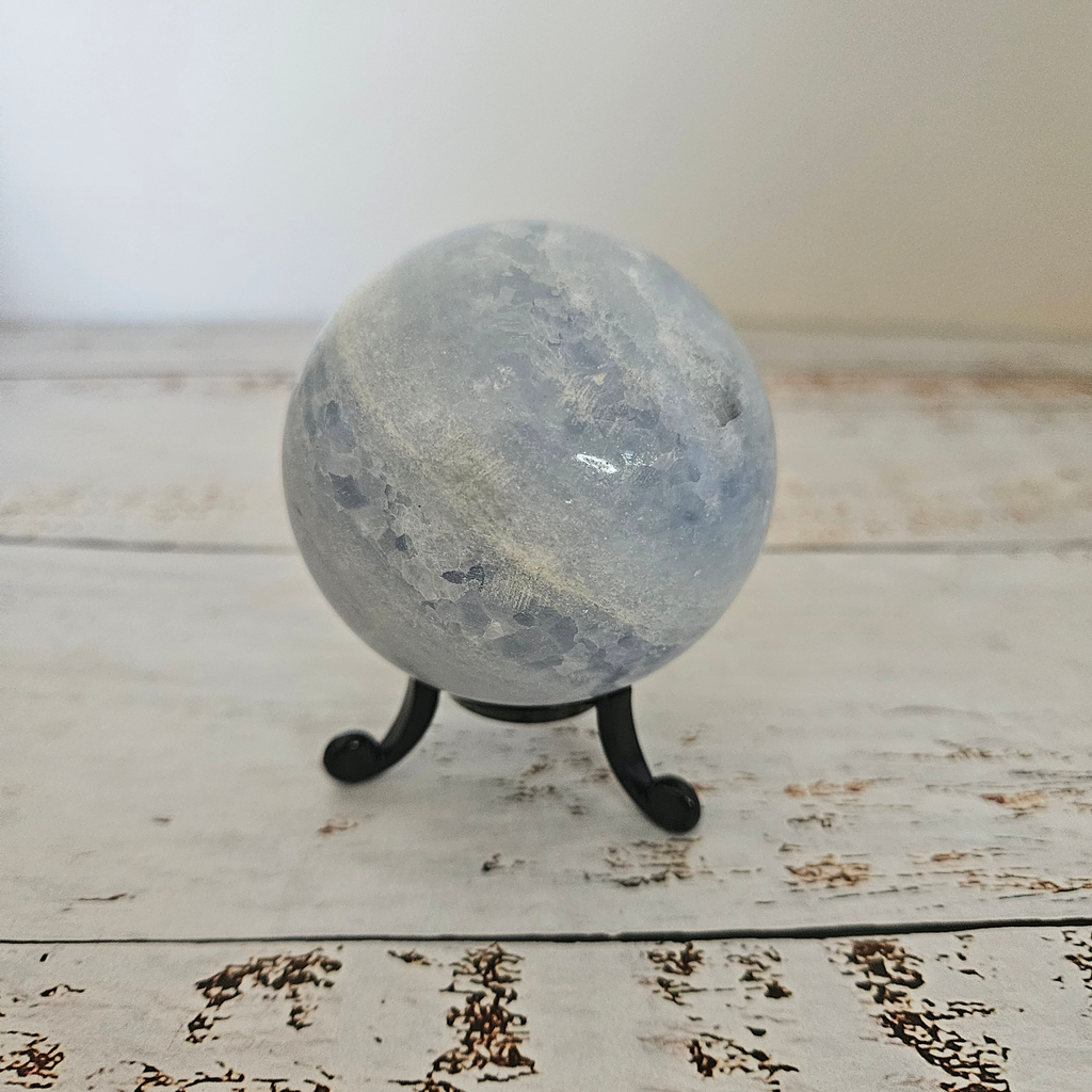Blue Calcite Sphere 390g