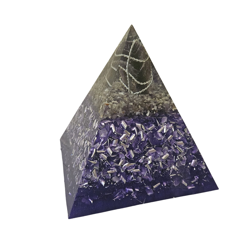 Amethyst Healing Orgonite Pyramid