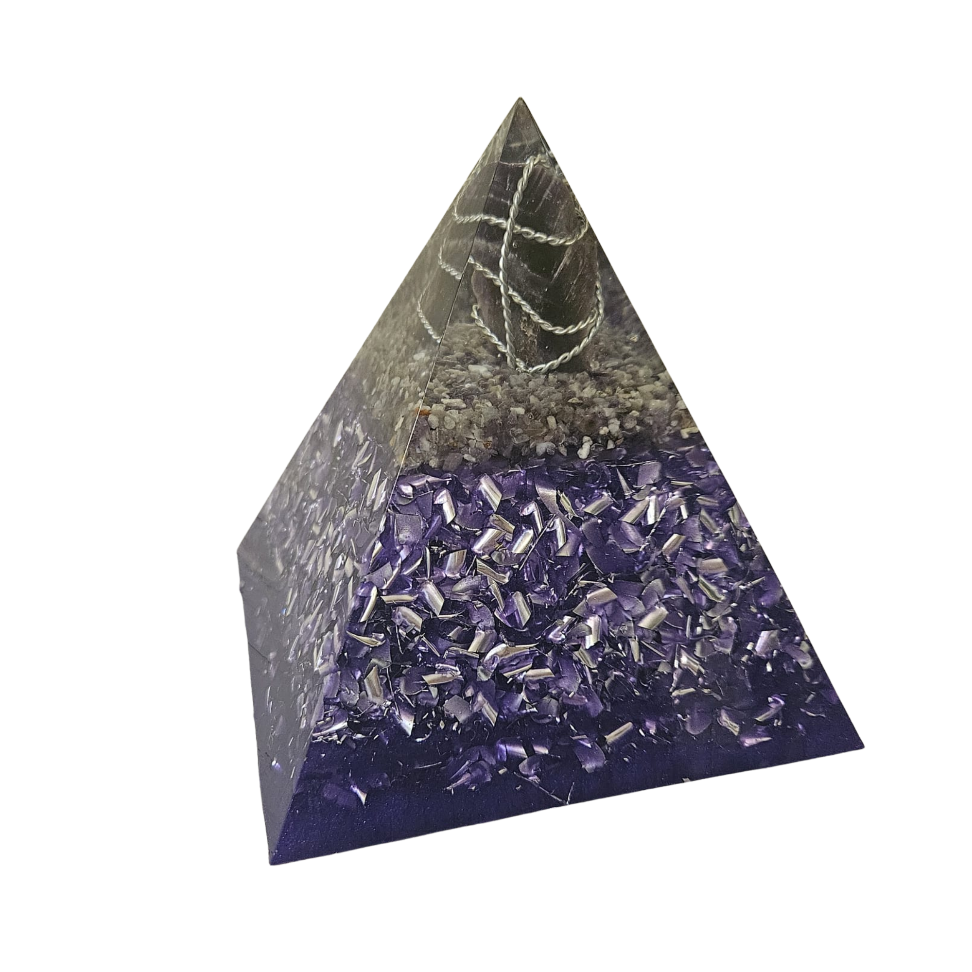 Amethyst Healing Orgonite Pyramid