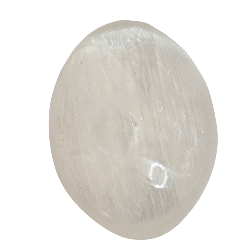 Selenite Palm Stone