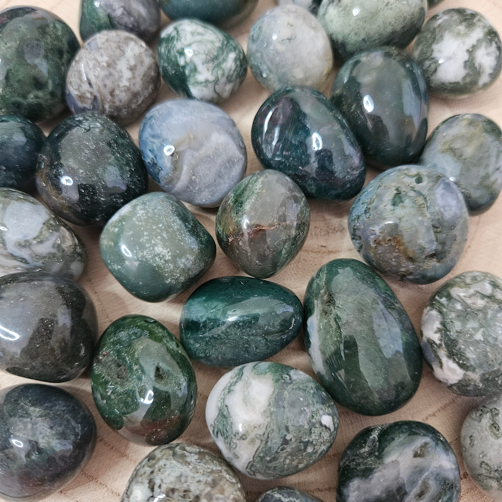 Moss Agate Tumble Stones