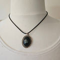Mini Oval Orgonite Pendant – Shungite, Amazonite & Iron