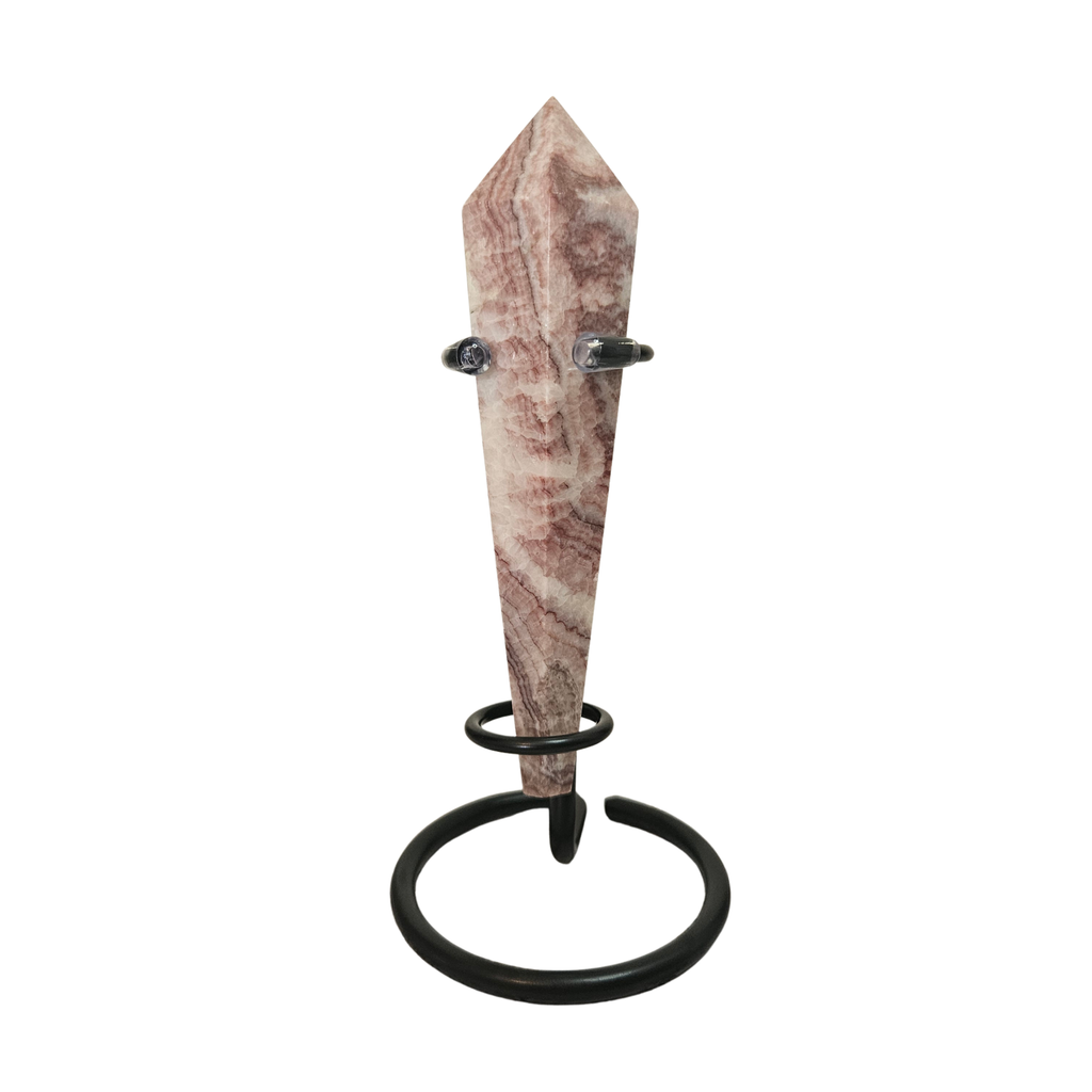 Pink Banded Calcite Wand (Pink Onyx)