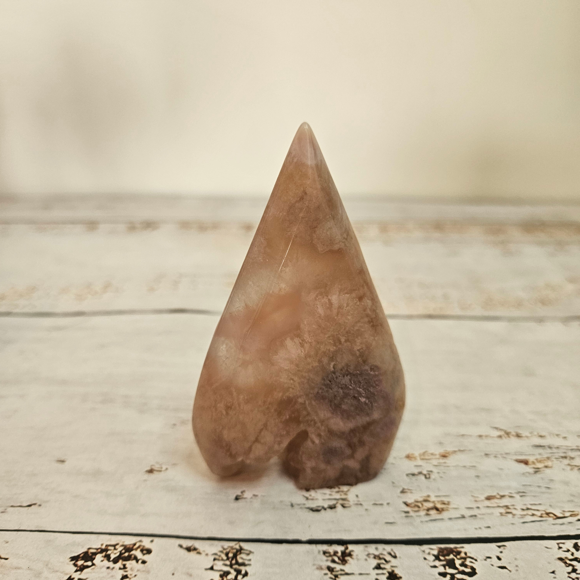 Flower Agate Teardrop