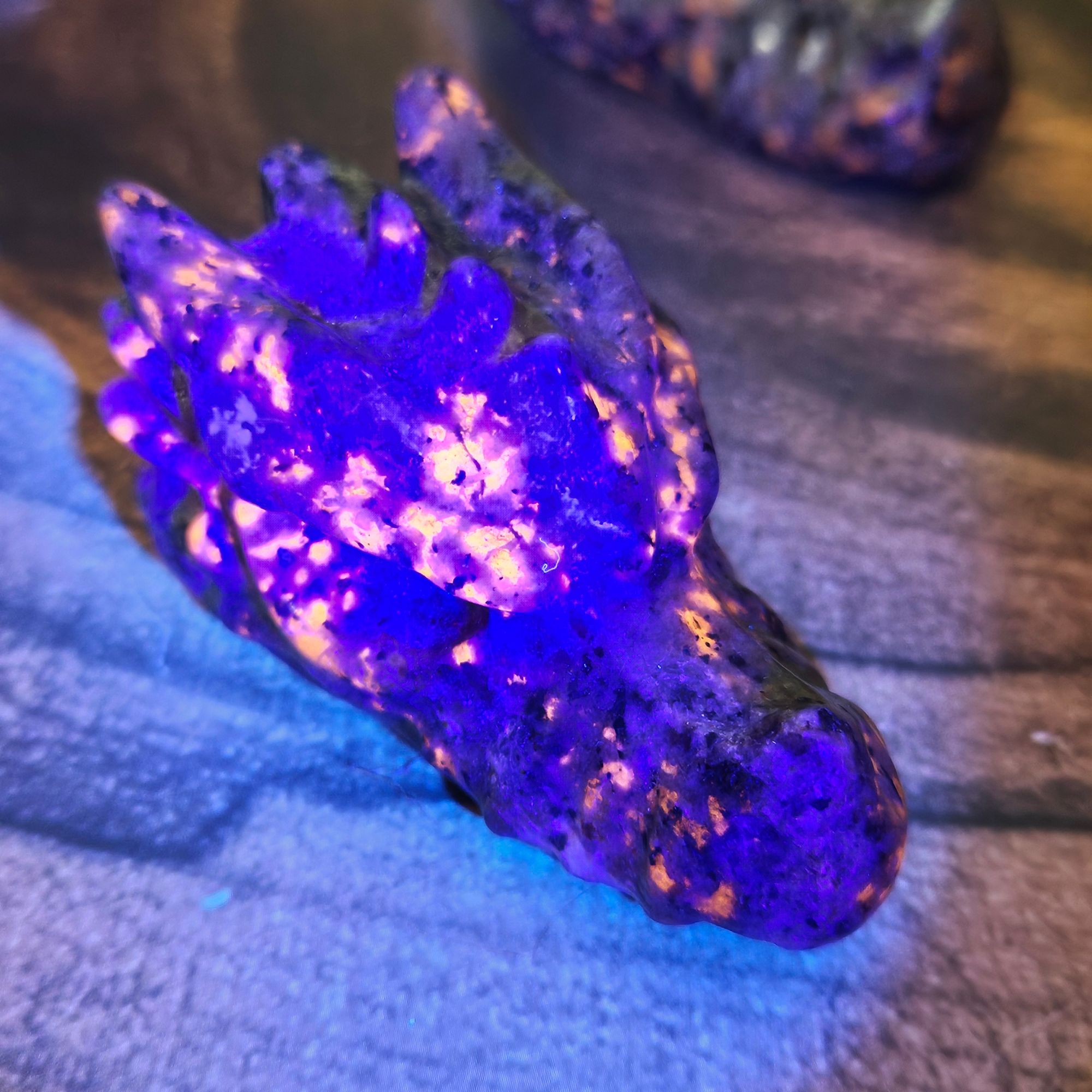 Yooperlite Dragon Head Carving