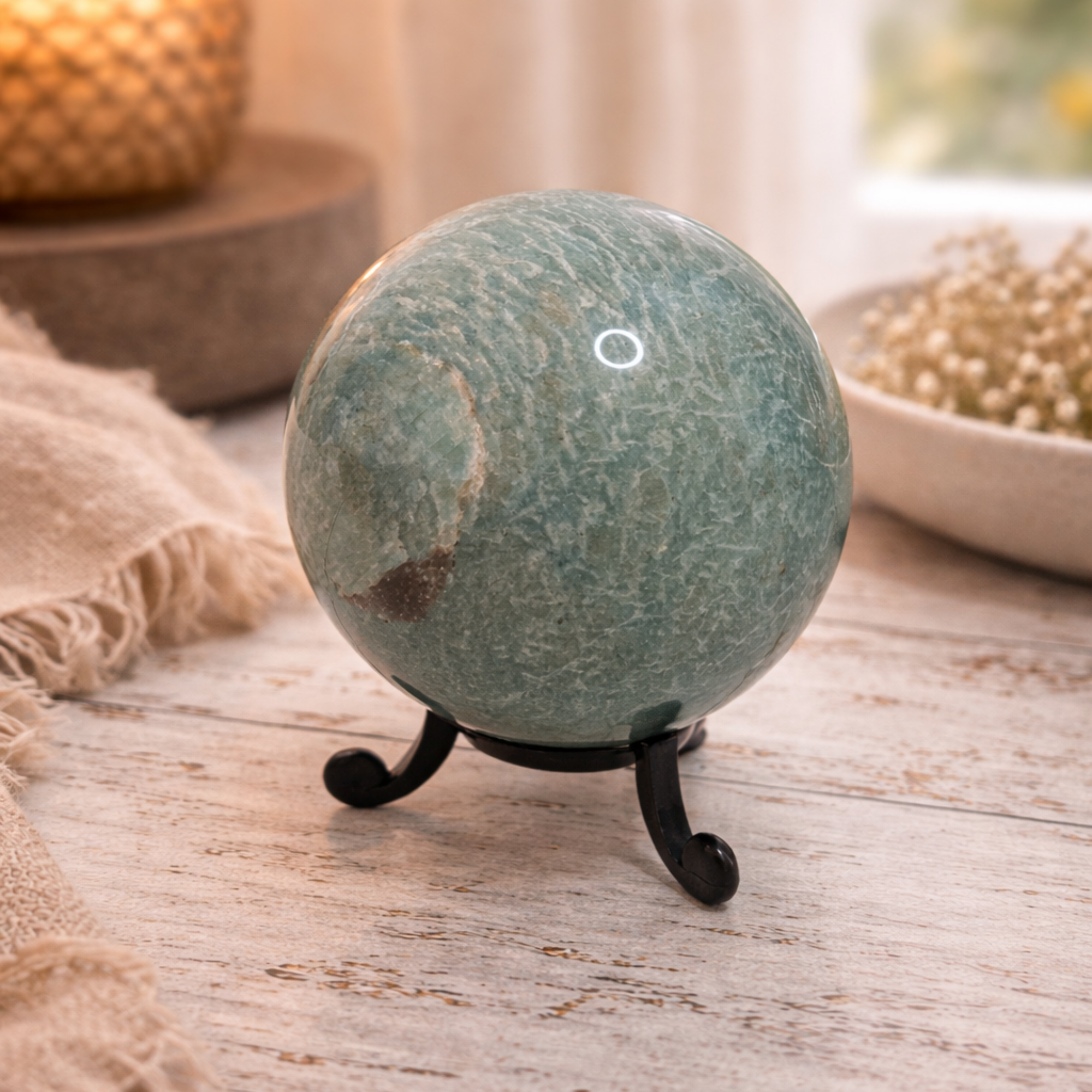 Amazonite Sphere - Approx 400g