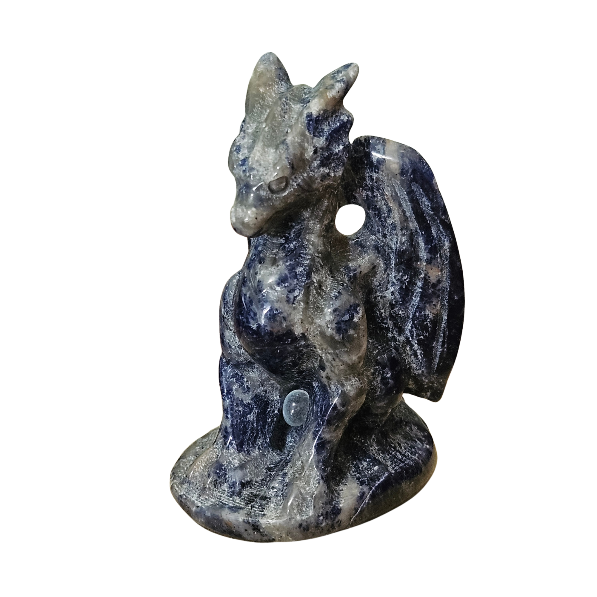 Sodalite Dragon Carving