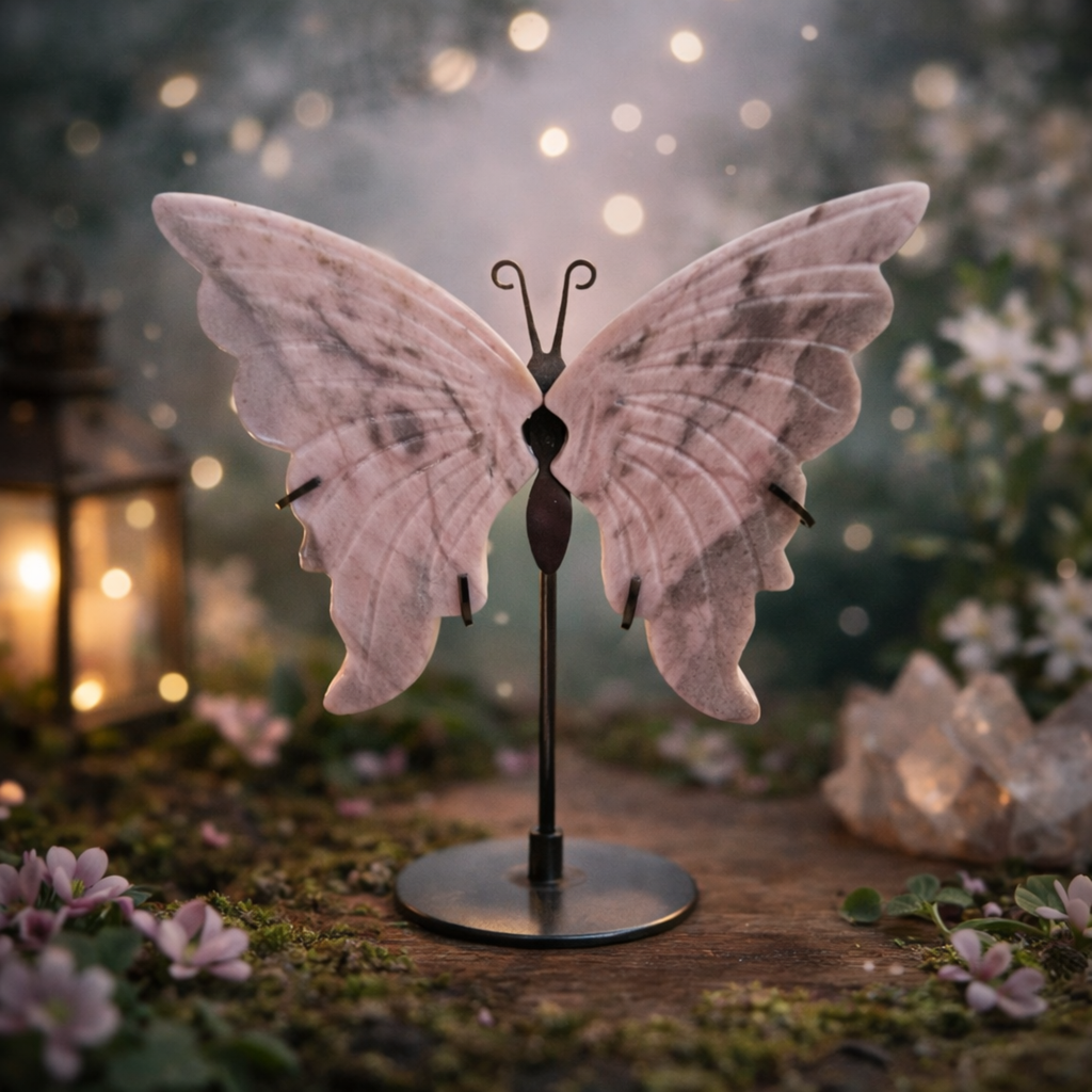 Pink Opal Large Butterfly