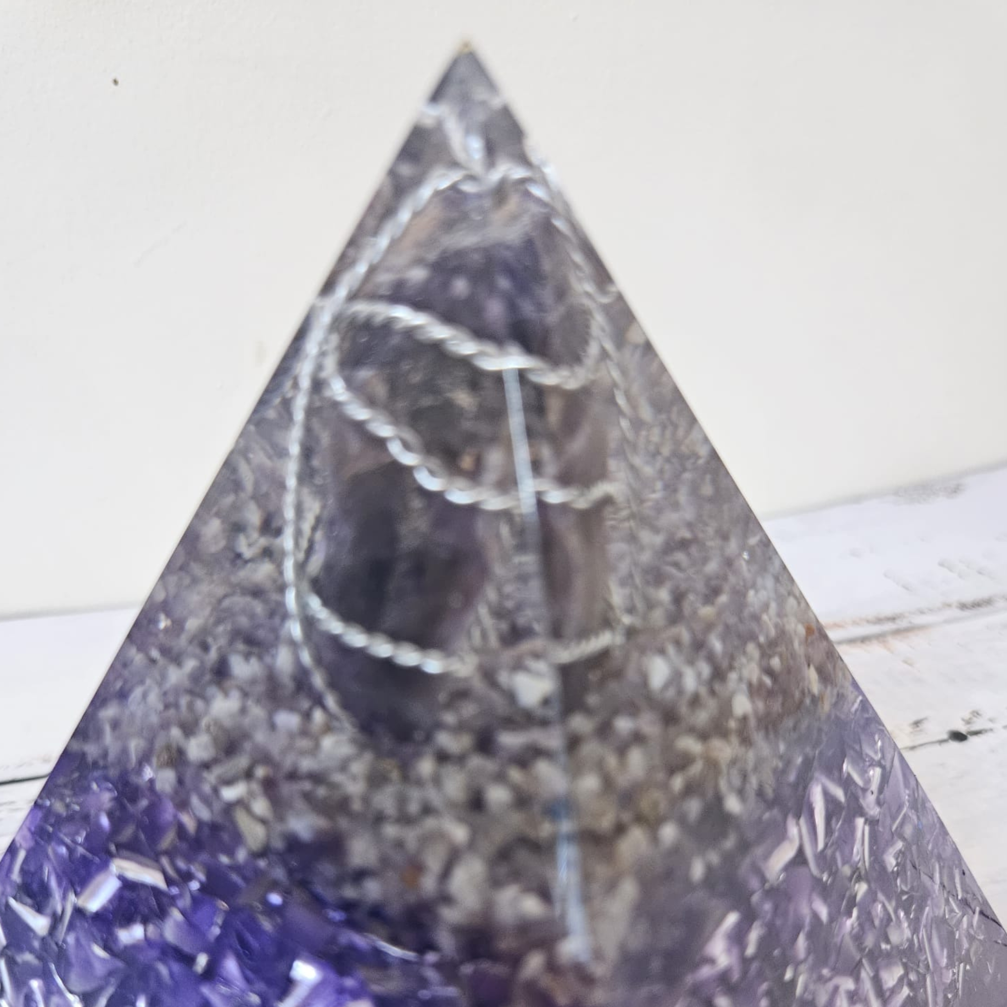 Amethyst Healing Orgonite Pyramid