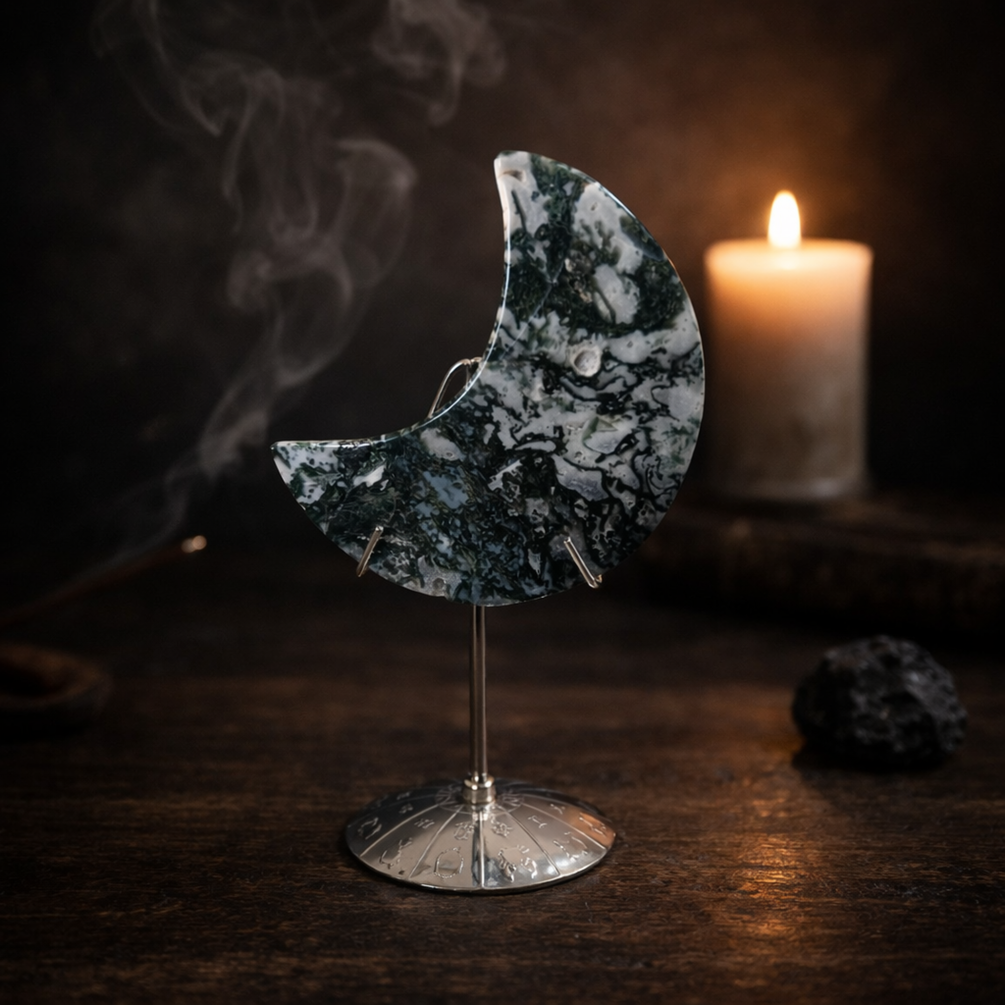 Moss Agate Moon