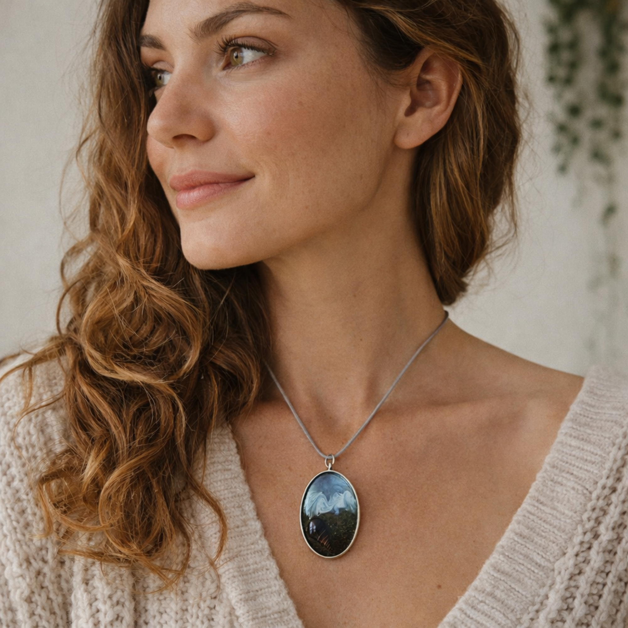 Handmade Beach Resin Necklace