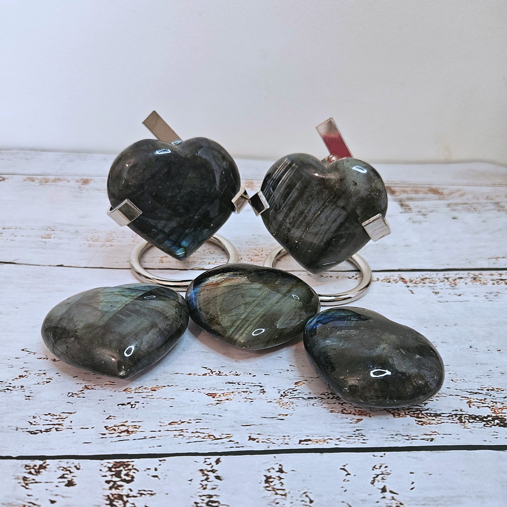 Labradorite Hearts AAA Grade