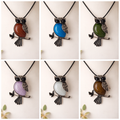 Owl Crystal Pendant Necklace