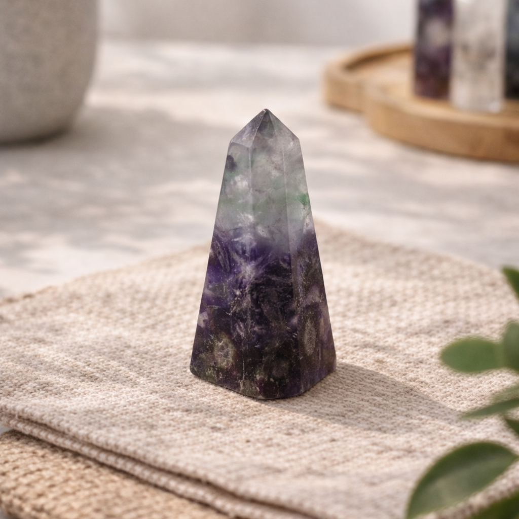 Rainbow Fluorite Obelisk