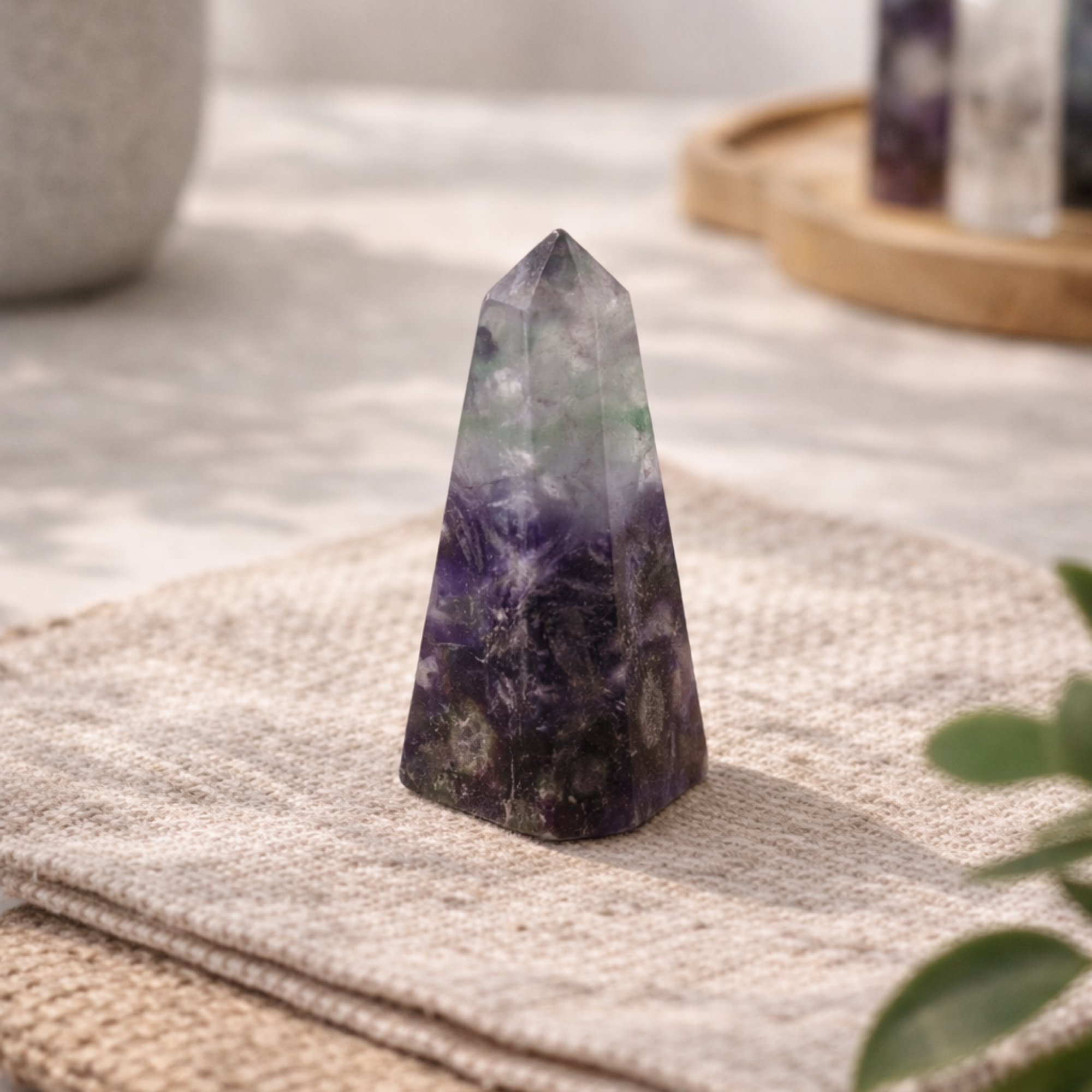 Rainbow Fluorite Obelisk