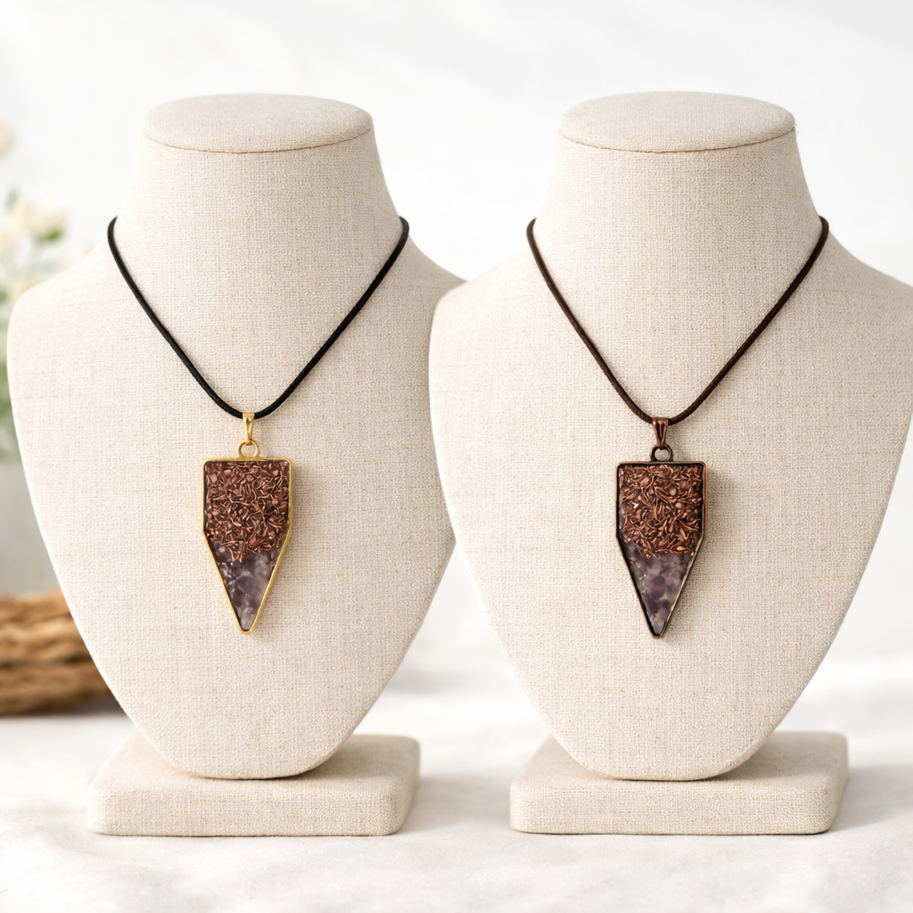 Mini Orgonite Elongated Triangle Pendant