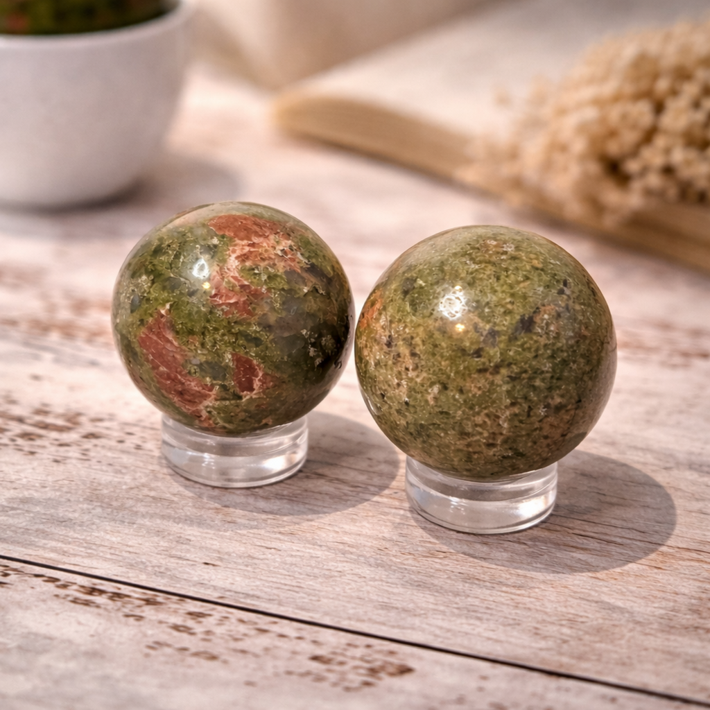 Unakite Mini Sphere (25–30mm)