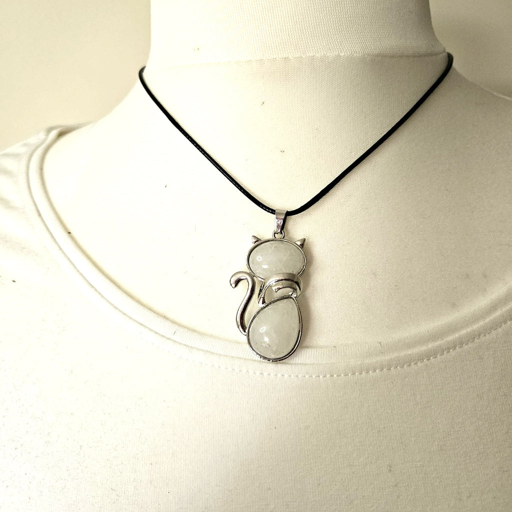 Crystal Cat Pendant Necklace