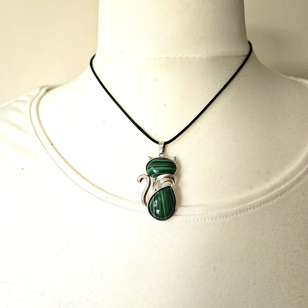 Crystal Cat Pendant Necklace