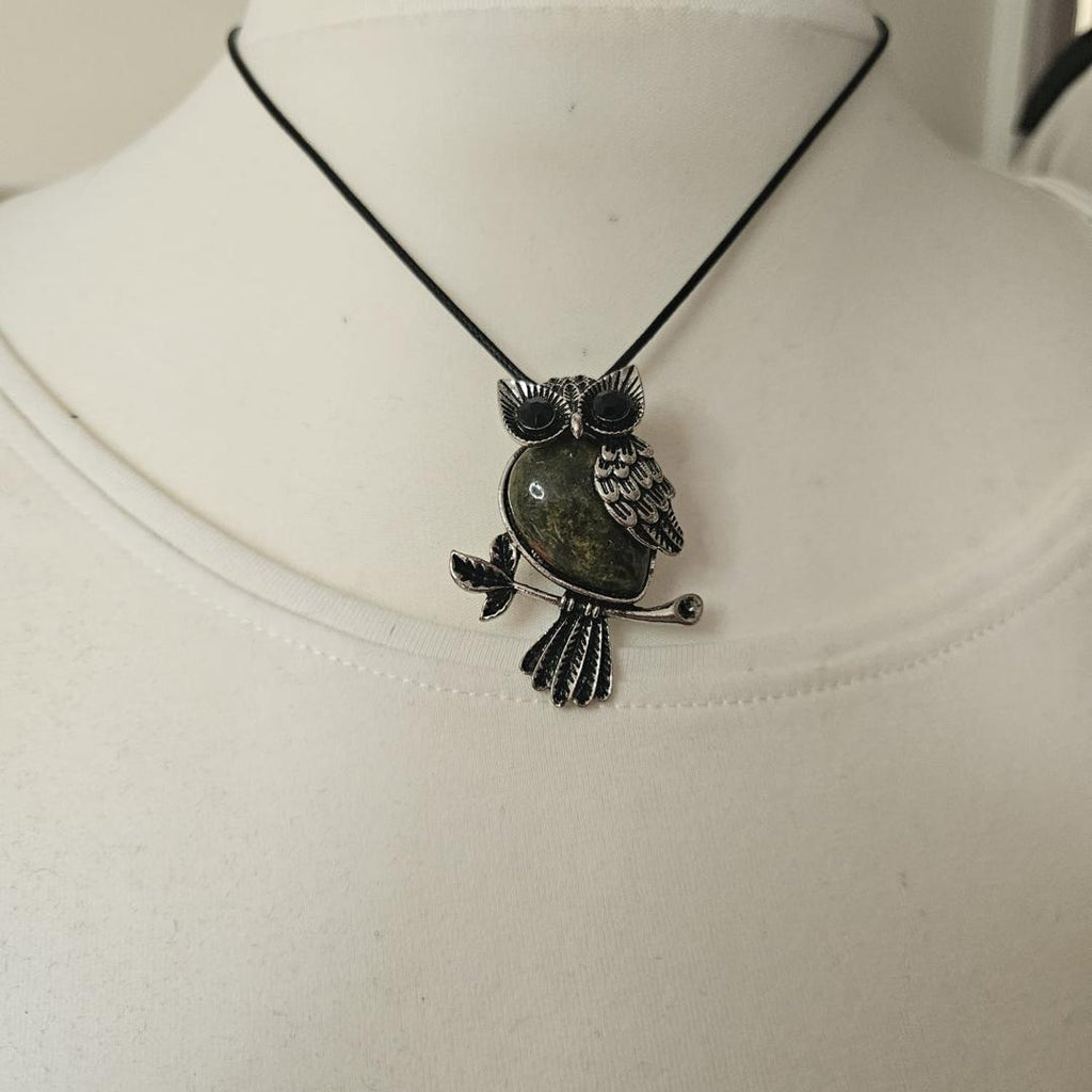 Owl Crystal Pendant Necklace