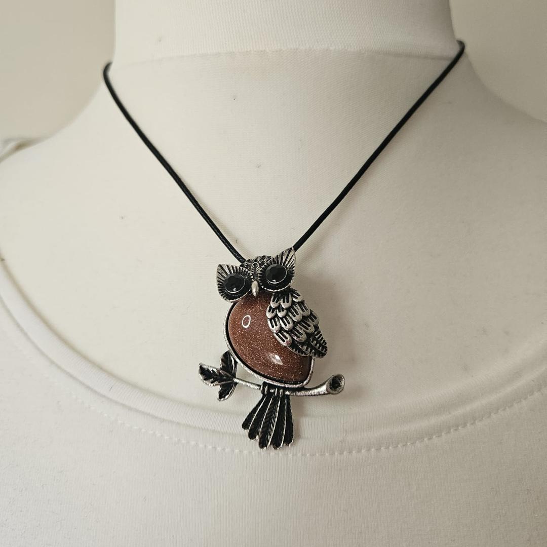 Owl Crystal Pendant Necklace