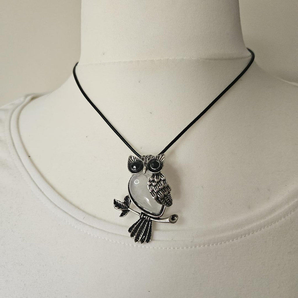 Owl Crystal Pendant Necklace