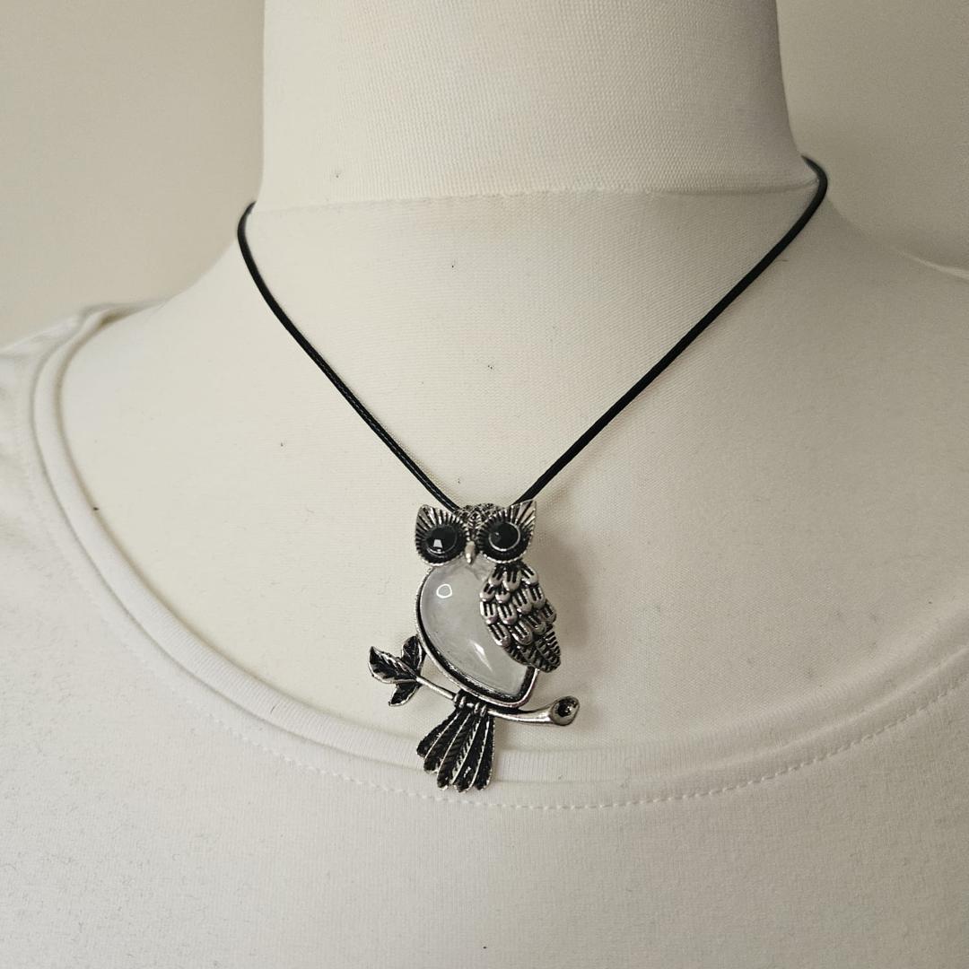 Owl Crystal Pendant Necklace