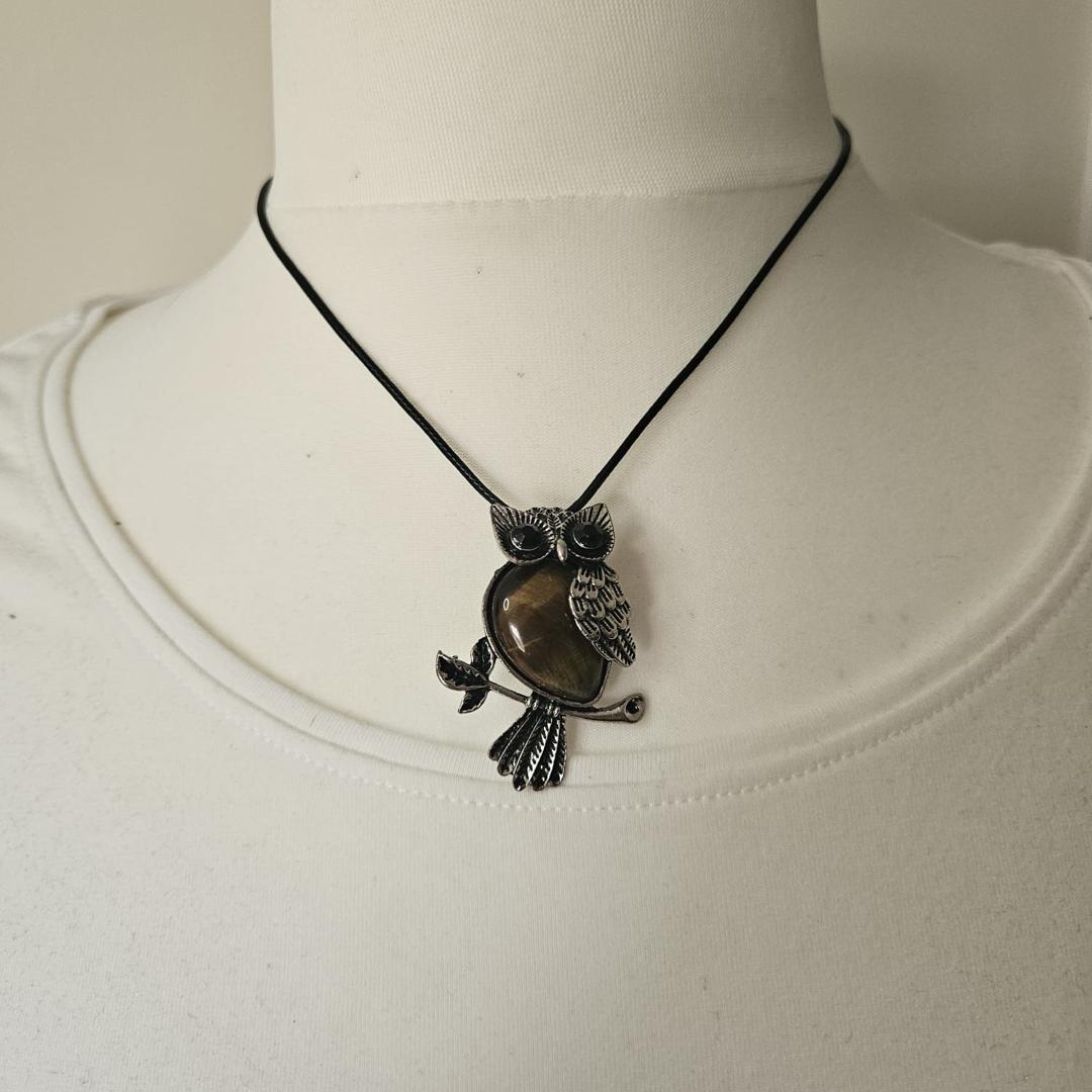 Owl Crystal Pendant Necklace