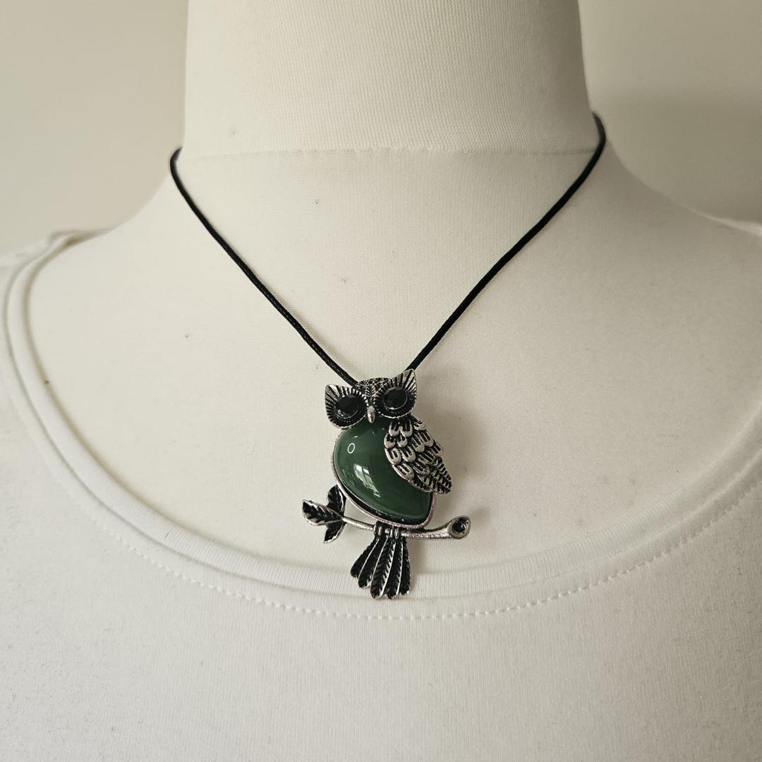 Owl Crystal Pendant Necklace