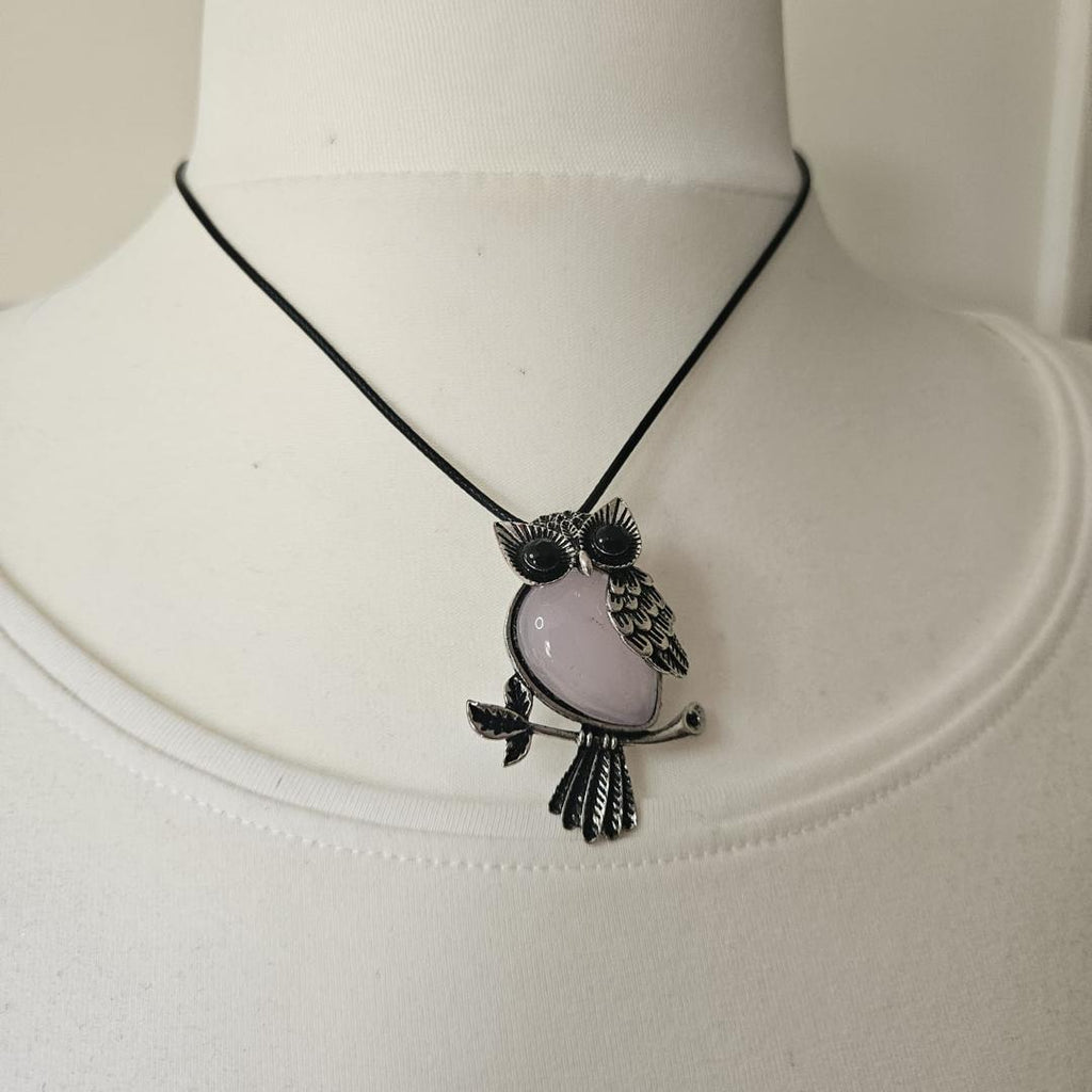 Owl Crystal Pendant Necklace