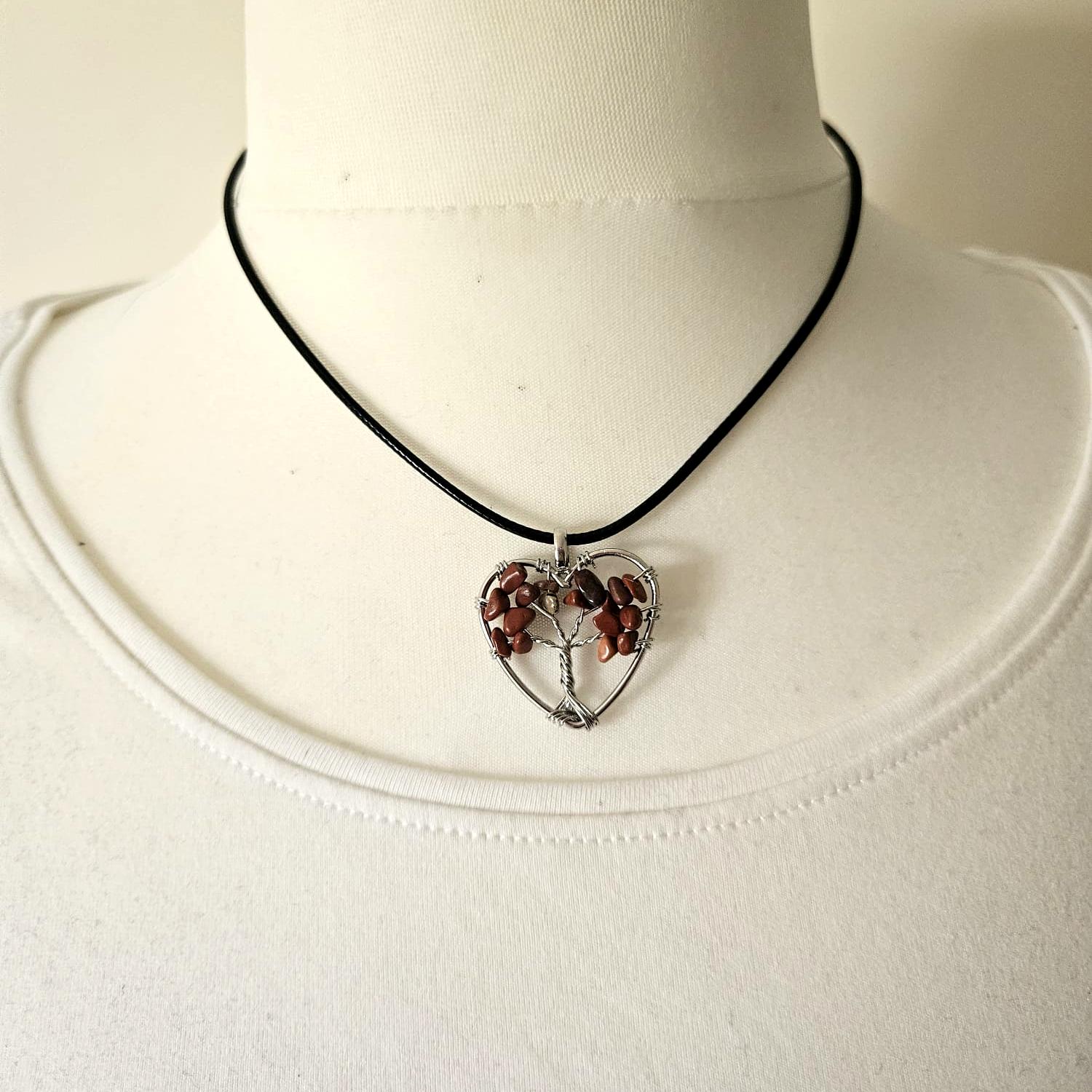 Crystal Tree of Life Heart Pendant